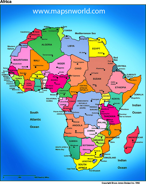 Africa Map Cairo