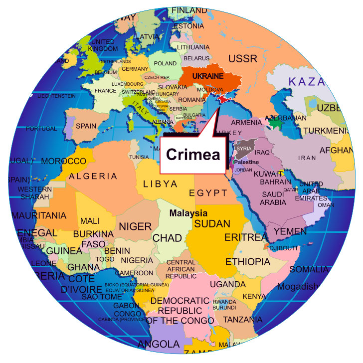 Crimea globe