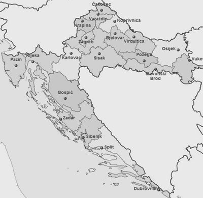 Map croatia
