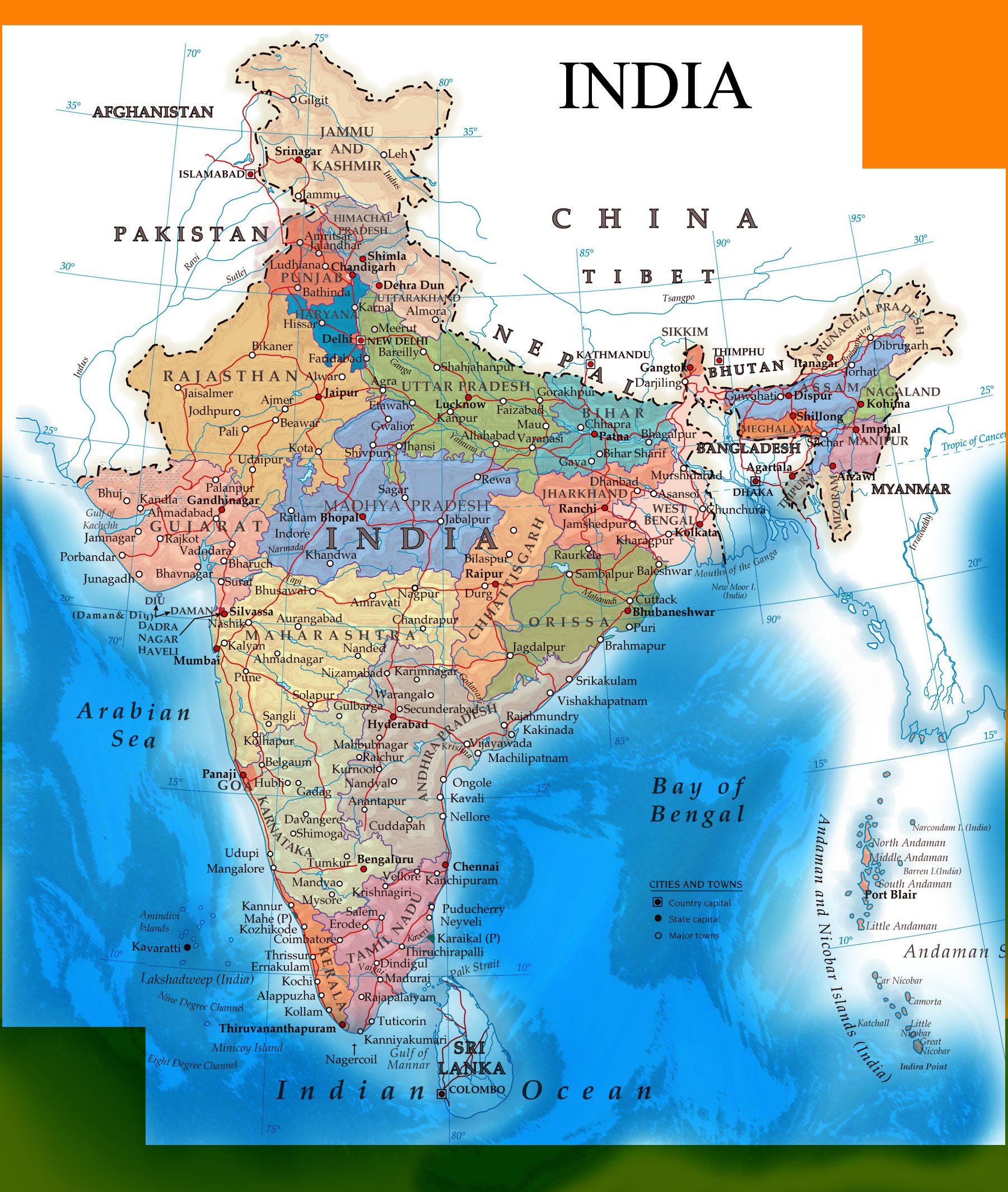 Map India enlarge view