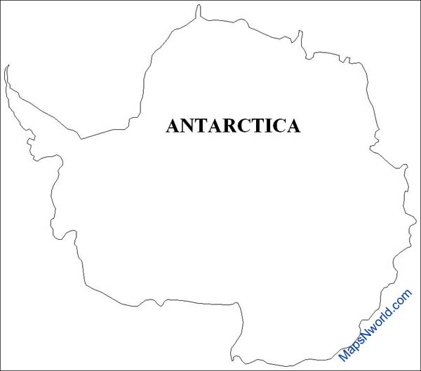 antarctica outline on earth