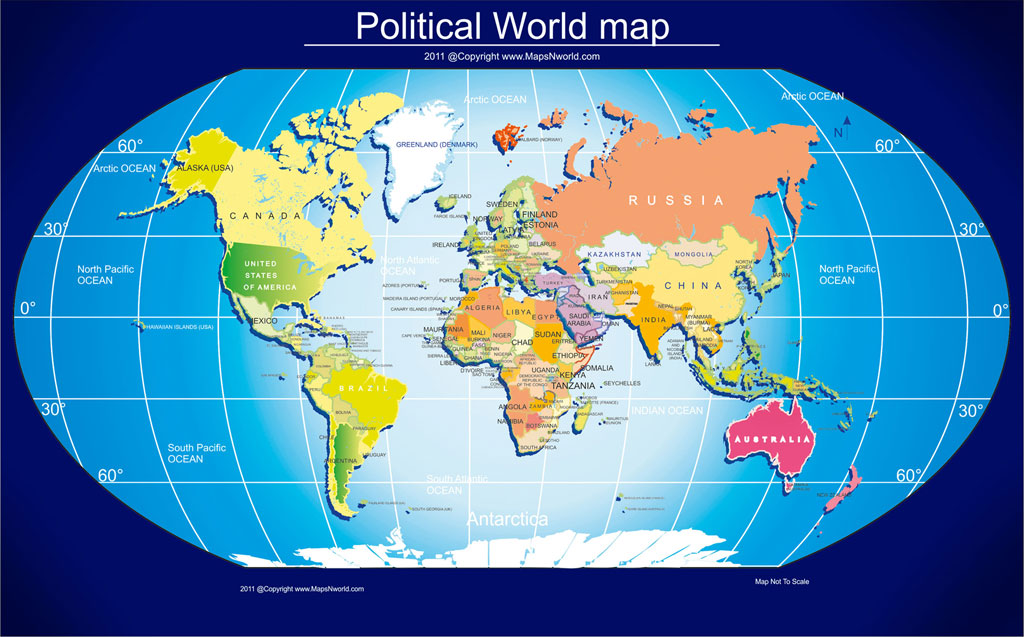 Political world map wallpaper size