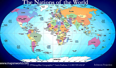World  Countries Labeled on Free Small Political World Map For Presentaion And For Website