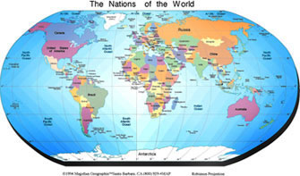 Political world map