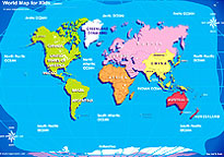 World   Kids on World Map For Kids