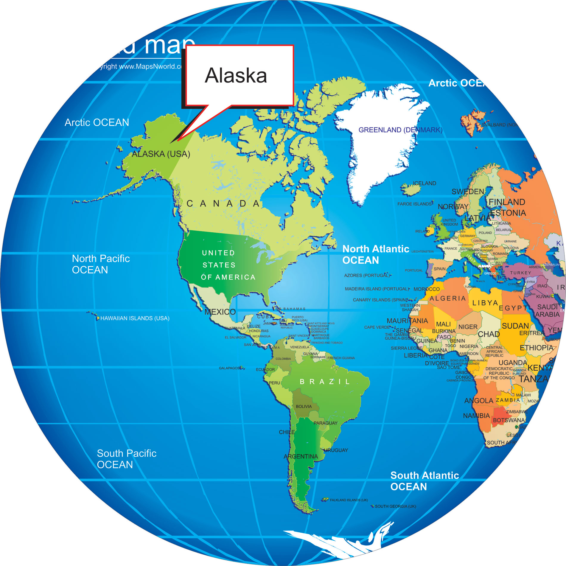 Where Is Alaska World Map Weltkarte Peta Dunia Mapa Del Mundo Images ...