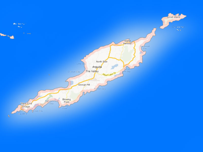 Anguilla Political Map, map Anguilla
