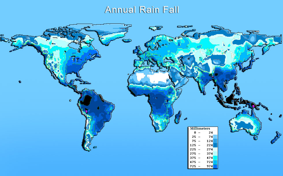 Annual Rainfall Map 