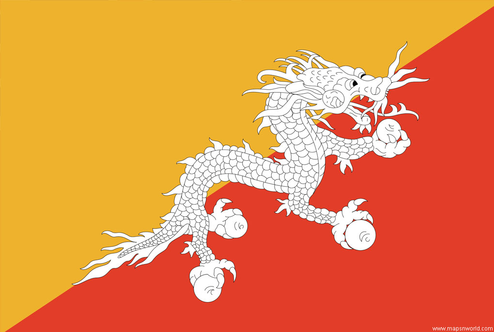 Flag of bhutan