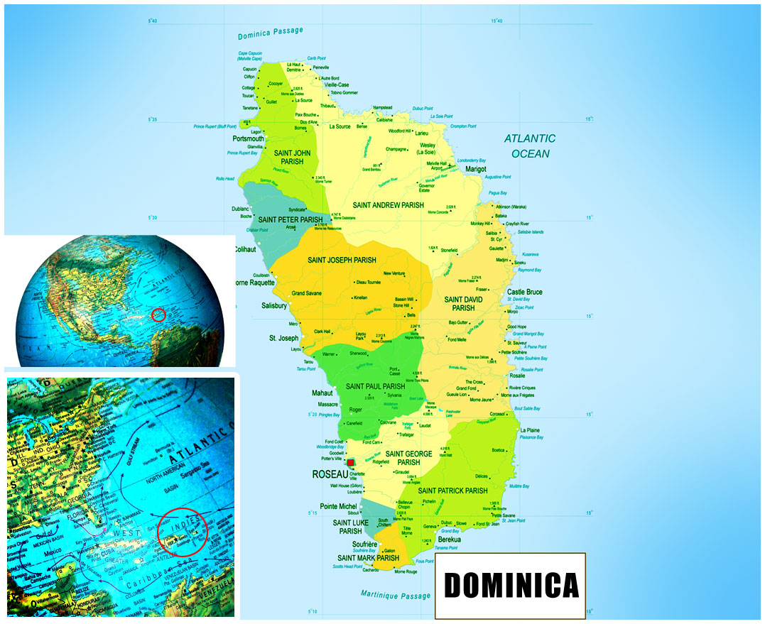 map Dominica