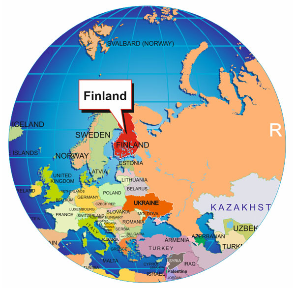 where is Finland on the globe