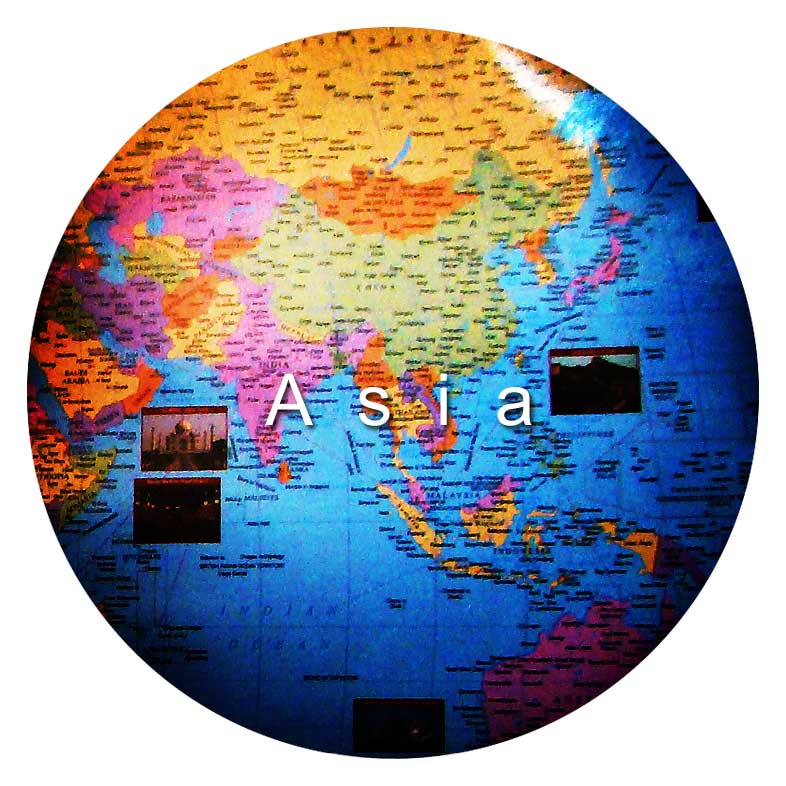 Globe Asia, world globe asia
