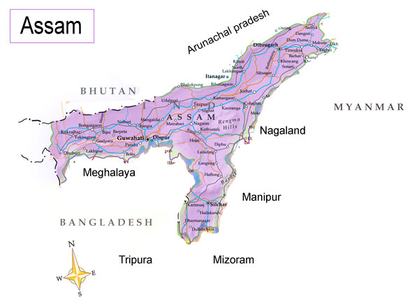assam map