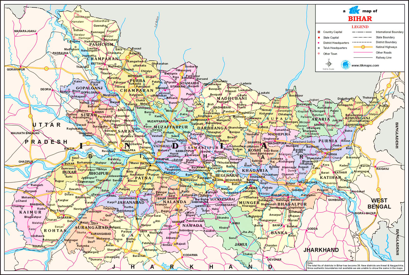 Bihar map bigger size