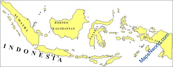 Indonesia outline Map