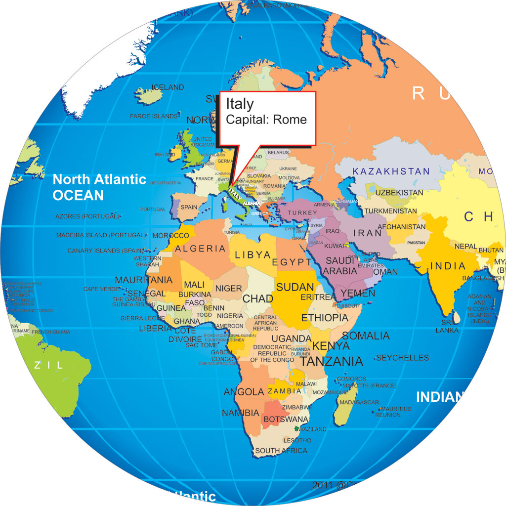 world map around italy        <h3 class=