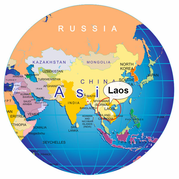 laos location Map