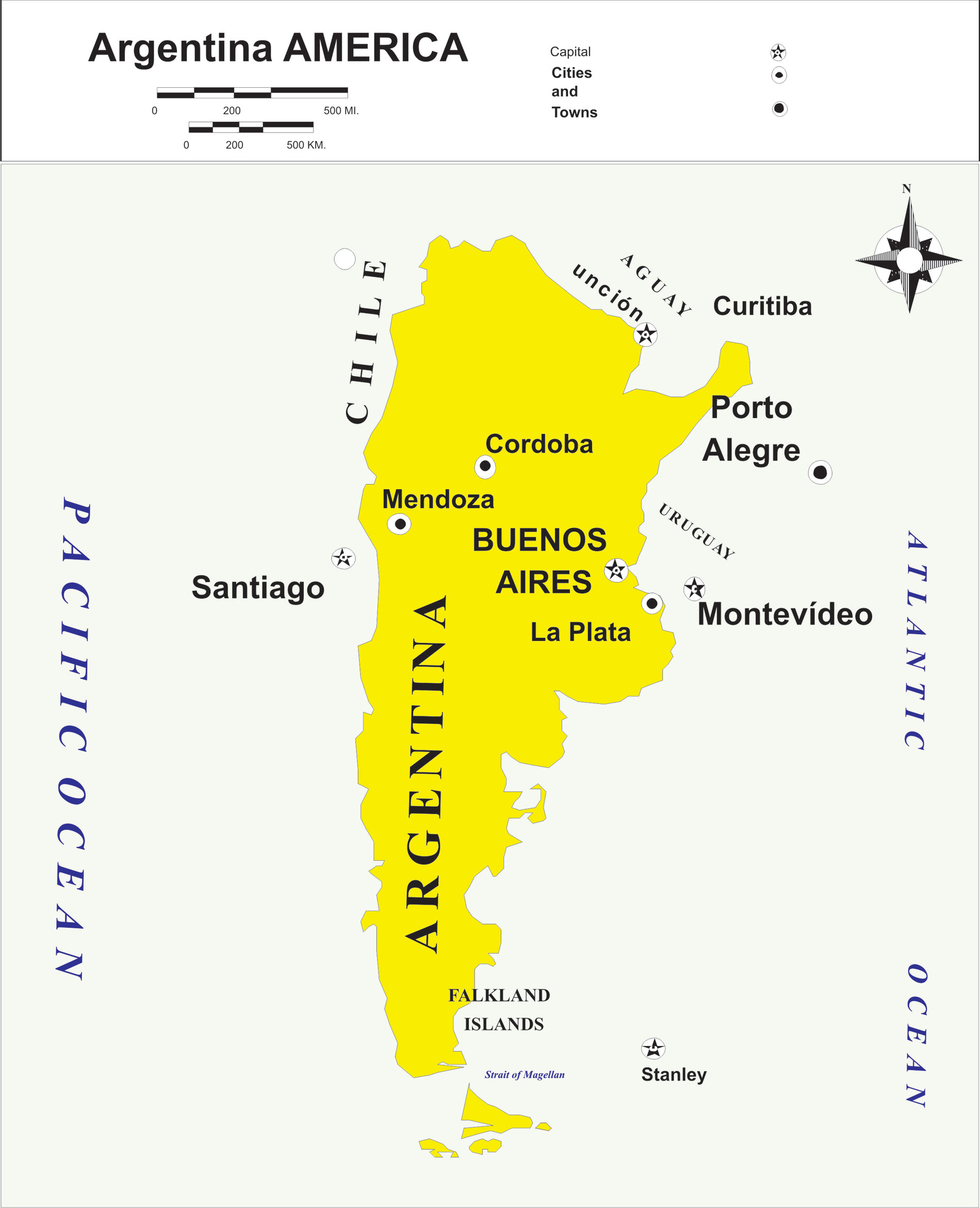 Argentina Political Map, map Argentina