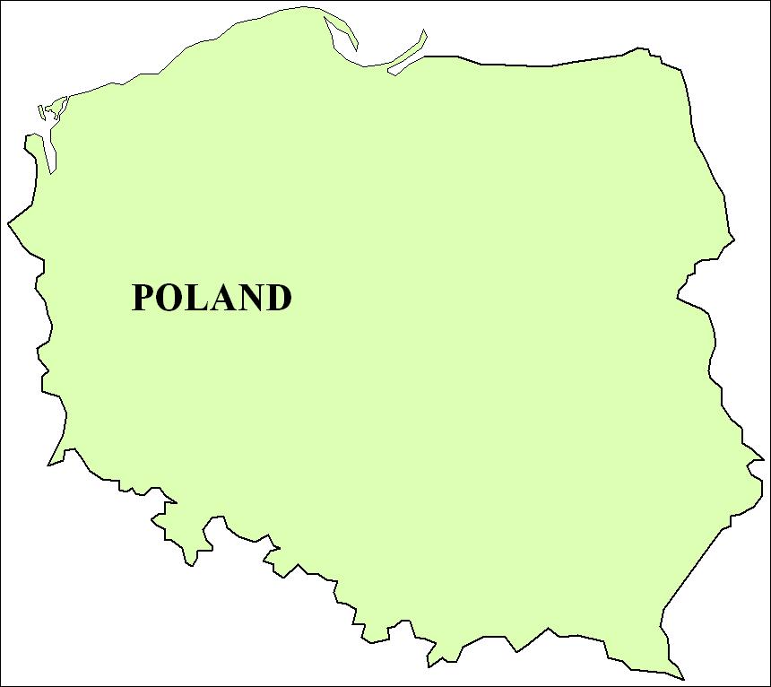 Outline map Poland