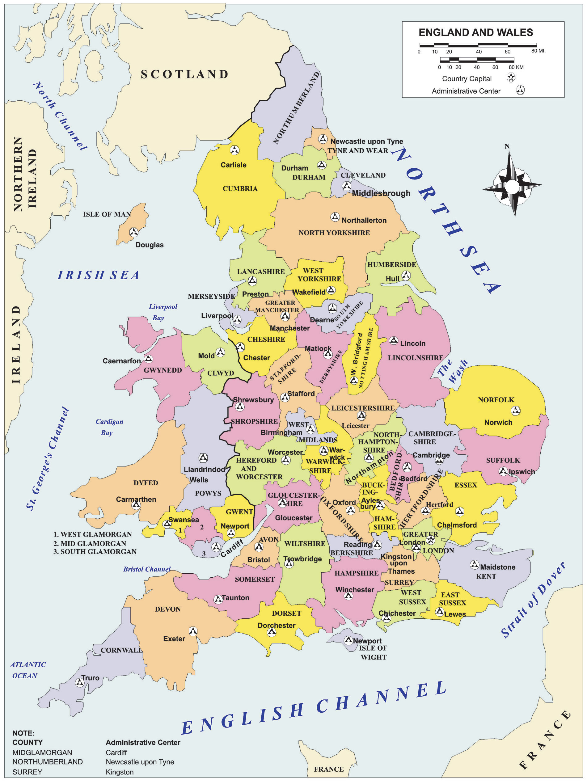 England Political Map