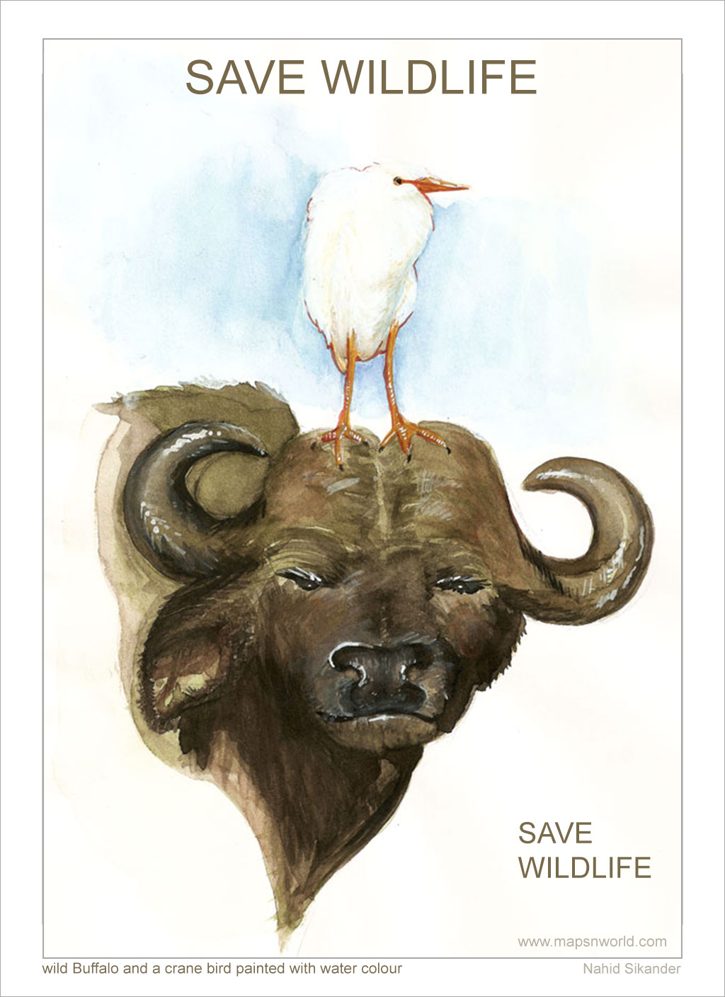 save wildlife poster