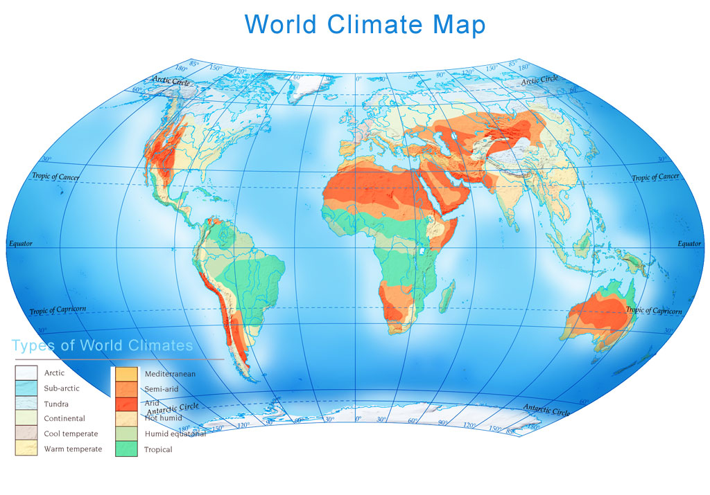 climate map of world